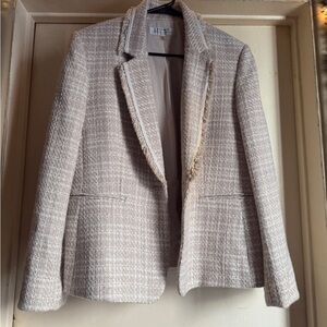 Tahari ASL Beige Textured Blazer